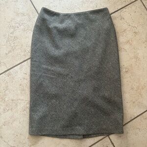 Vintage Brooks Brothers Tweed Skirt in Gray and Cream